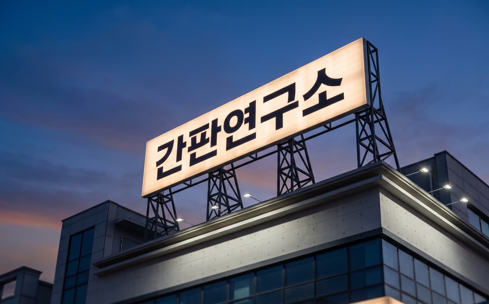 옥상간판 형태를 보여주는 예시 그림